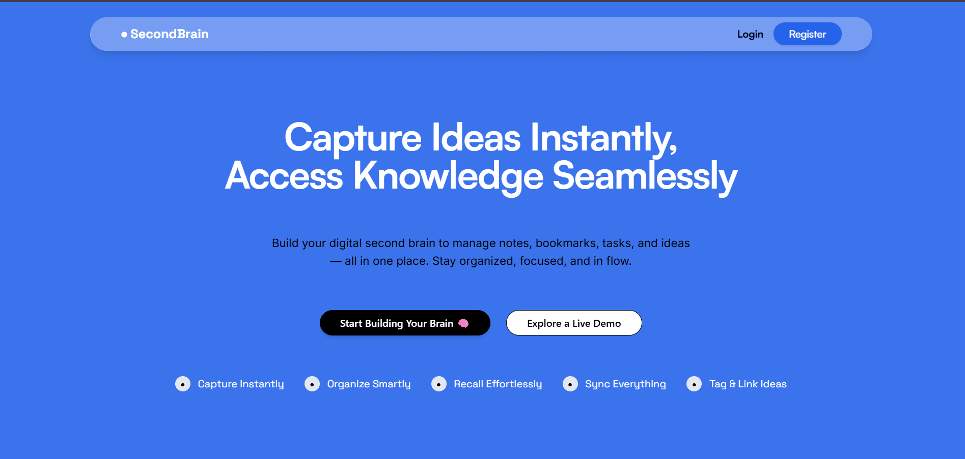 Public landing page