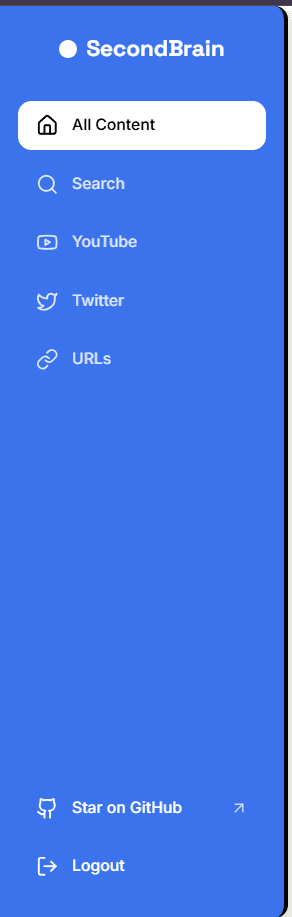 Sidebar navigation